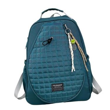 Imagem de IEUDNS Bolsa de tênis, capa para raquete, organizador de equipamentos esportivos para atividades ao ar livre, mochila de tênis versátil com zíper suave e, Azul com Pingente