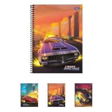 Imagem de Caderno C/D 01 Matéria Cross Racing 80 Folhas Foroni Capa Sortida