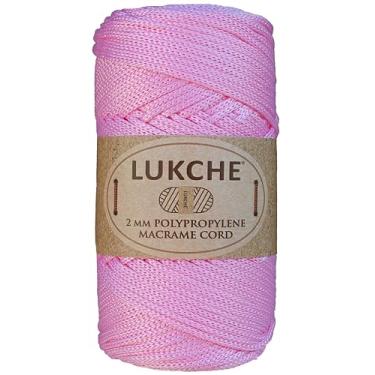 Imagem de Cordão de macramê de poliéster 2 mm x 125 jardas, corda de macramê premium 100% polipropileno, fio colorido, bolsa de macramê de crochê para cabides de parede, bolsas, placas inferiores, tapetes (rosa