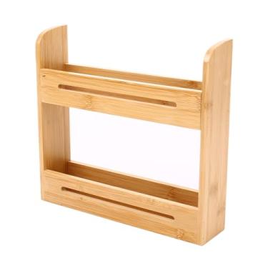 Imagem de Rack Organizador de Temperos Bambu para Cozinha, Suporte de Condimentos Ecológico e Moderno, Prateleira para Bancada ou Armário