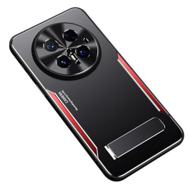 Imagem de FWYANZH Capa para Honor Magic 8 Pro/8, proteção de câmera de metal, suporte dobrável, capa rígida ultrafina, vermelha, 8Pro