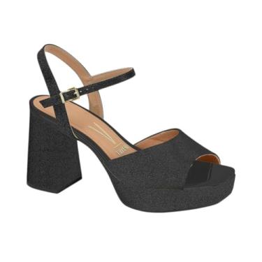 Imagem de Sandália Vizzano Meia Pata Feminina 6472.207 (PretoShine, BR, Adulto, Numérico, 39)