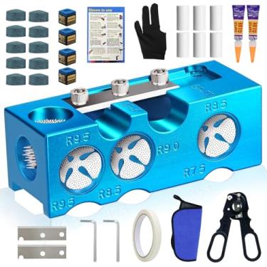 Imagem de JAC HouseHold Modelador de pontas de taco de bilhar 11 em 1, kit de substituição de pontas de taco de piscina de liga de alumínio atualizado, ferramenta profissional para taco de sinuca, acessórios