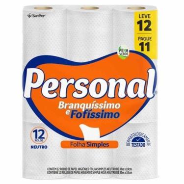 Imagem de Papel Higiênico Personal Folha Simples 30m C/12