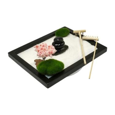 Imagem de KiBcsLic Acessórios para Bandeja de Areia de Jardim, Premium, Acessórios de Mesa, Kit de Ferramentas para Caixa de Areia de Jardim de Pedras Chinês para