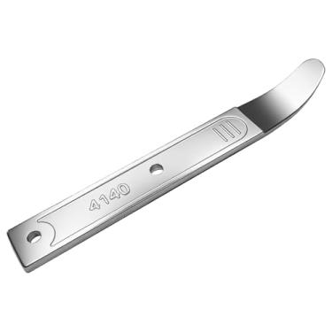 Imagem de KUQUTIDY Ferramenta de remoção de acabamento automático 4140 Pry Tool, minibarra de metal de bolso, kit de ferramentas de remoção de acabamento de carro para carroceria, painel de porta, rodapé