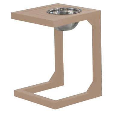 Imagem de Mesa Lateral Em Alumínio Tampo Balde Ripado Varanda, Jardim Fendi