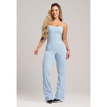 Imagem de Macacão Fitness Flare Alcinha de Regulagem Poliamida Mvb Modas-Feminino