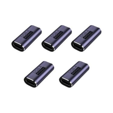 Imagem de Adaptador Acoplador USB 4.0 Thunderbolt 3 Tipo C Para Tipo C De 40Gbps