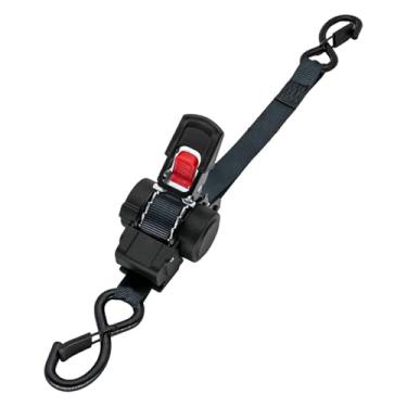 Imagem de Bothyi Cinta de catraca retrátil com ganchos em S integrados para amarração de carga em reboques, caminhonetes e