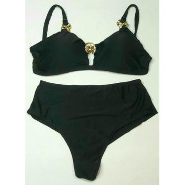 Imagem de Biquíni plus size argola com bojo cintura alta alça corrente - Tropica
