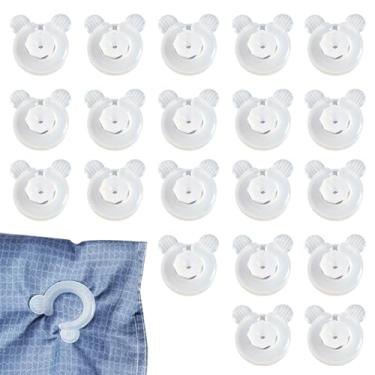 Imagem de YAFIYGI 20 conjuntos de clipes de edredom fixadores de canto para capas de edredom inserções seguras e cobertor com pinos internos de plástico para manter os cantos no lugar, acessórios de clipe de