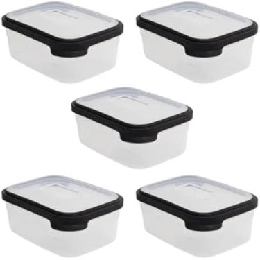 Imagem de Potes de plastico hermeticos para cozinha, armazenamento de alimentos, duraveis, transparente, 1L, versateis