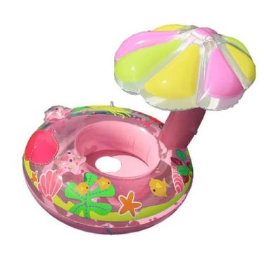 Imagem de Boia Inflavel Infantil Divertida Segurança Bebê Natação Redonda Menina