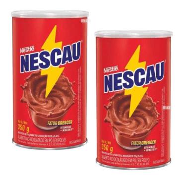 Imagem de Achocolatado Em Pó Nescau Original Lata 350g Nestlé Vitaminas A, C, D 