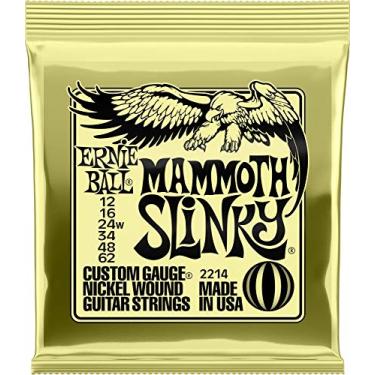 Imagem de Cordas para guitarra elétrica Ernie Ball Mammoth Slinky, revestimento de níquel, calibre 12-62