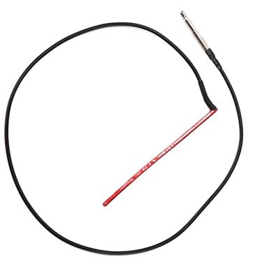 Imagem de Naroote Bastão de Captador de Guitarra Preciso, Peça de Instrumento Folk Acústico Portátil para Tocar Guitarra Atraente para Entusiastas de Música Metal e ABS Preto Vermelho (Com plugue 2,5)