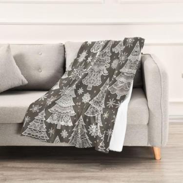 Imagem de Wassud Cobertores e mantas de Natal 152,4 x 228,6 cm, cobertor cinza para sofá, cadeira, decoração de casa