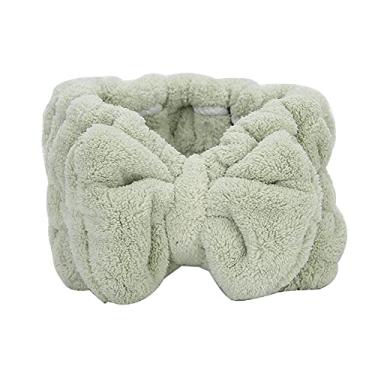 Imagem de Ymiko Faixa de Cabelo Espessada, Cabelo Longo, Forte Absorção de água, Macio e Confortável, Com Secagem Rápida, Sem Desbotamento, para Maquiagem, Banho, Cuidados Faciais (faixa de cabelo verde matcha)