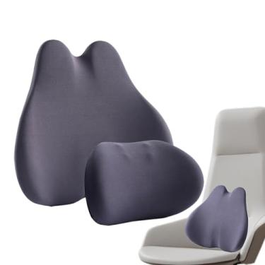 Imagem de Almofada Para Encosto De Cabeça E Suporte Lombar Para Carros, Acessórios Para Bancos De Automóvel, Suporte Cervical e Lombar Automotivo, Para Caminhonetes Sedãs SUVs Condutores Viagem Urbana Trajetos
