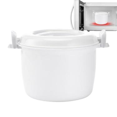 Imagem de Panela De Arroz Para Microondas,Tigela Resistente Ao Calor | Panela Para Microondas Caixa De Comida | Para Sopa Batata Massa Quinoa Aveia Vegetais Brócolis Cozinha