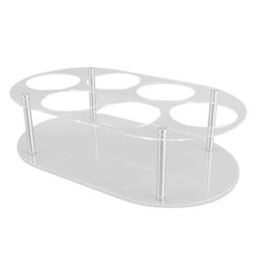 Imagem de ZJchao Organizador de Garrafas de água, Suporte para Garrafas de água, Adequado para Copos de Acrílico Estável para Garrafas de Armazenamento para Bancada de Cozinha Com Diâmetro de até (Transparente)