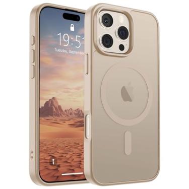 Imagem de Compatível com iPhone 16 PRO MAX capas de telefone magnéticas de gama completa (suporta MagSafe) (proteção contra quedas de grau militar), capa rígida totalmente transparente, capa de proteção contra