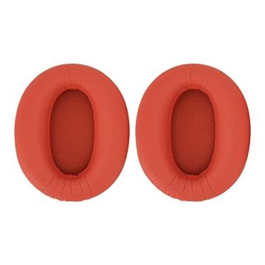 Imagem de Cryfokt Almofadas Macias para Fones de Ouvido Edifier W820nb, Substituição Com Redução de Ruído, Copos para Fone de Ouvido Sem Fio, 2 Peças (Vermelho)