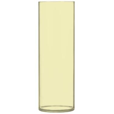 Imagem de Vasos de flores cilíndricos para centros de mesa, vaso redondo dourado pálido, fofo, personalizado, decoração de sala de estar, 30 cm x 9,9 cm
