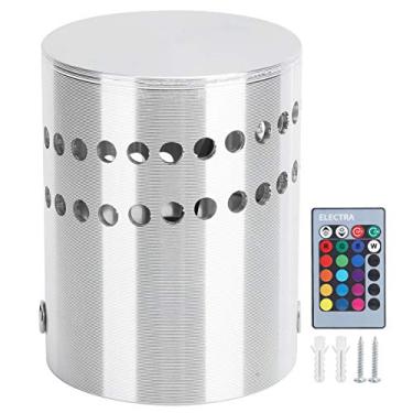 Imagem de Aramox Luminária de Parede LED Espiral RGB de 3W, Lâmpada de Teto Com Controle Remoto Com Brilho Ajustável de 24 Teclas, para Sala de Estar, Quarto, Corredor, Cozinha, Bar