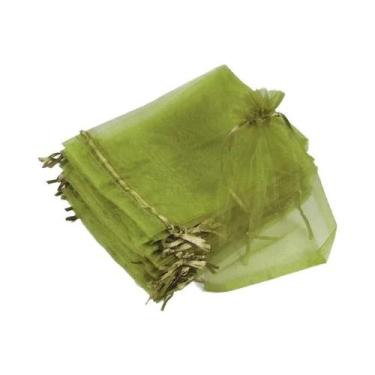 Imagem de Sacos De Malha De Organza Respirável Verde Exército 100pcs Vários Tama