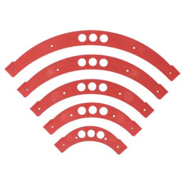 Imagem de GOTOTOP Modelo de Raio de Canto Redondo 5 Peças, Modelo de Chanfro de Canto para Carpintaria, Roteador de Gabarito de Arredondamento de Madeira R100-R300 Marcações de Raio para