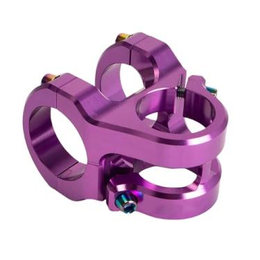 Imagem de Mesa de Bicicleta MTB 35mm em Liga de Alumínio Forjado, 0 Graus, com Trava Lateral Resistente para Garfo de 28,6mm e Guidão de 31,8mm(CNC Purple)