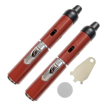 Imagem de Isqueiros infláveis recarregáveis, acendedor de tocha de chama a jato fama culinária, marrom avermelhado (2 peças)