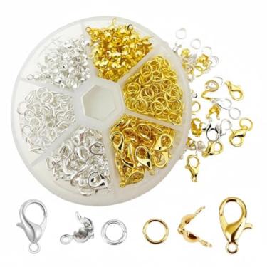 Imagem de Kit de fabricação de pulseiras, 341 peças de suprimentos de joias para adultos iniciantes, kit de miçangas DIY com contas, correntes, achados para colar, artesanato para alívio da ansiedade para