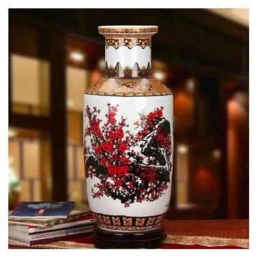 Imagem de Vaso de decoração de vaso acessórios decorativos açafrão características diferentes excelente porcelana cerâmica jingdezhen decorações grandes para casa
