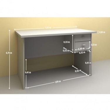 Imagem de Conjunto Quarto de Solteiro Bicama com Baú e Escrivaninha 2 Gavetas Play Siena Móveis Branco