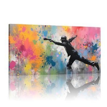 Imagem de Banksy Graffiti Wall Art, Graffiti Wall Art Banksy Mural, Banksy Graffiti Poster, Graffiti Print, Graffiti Artwork for Walls - (25x50cm)10x20 polegadas sem moldura