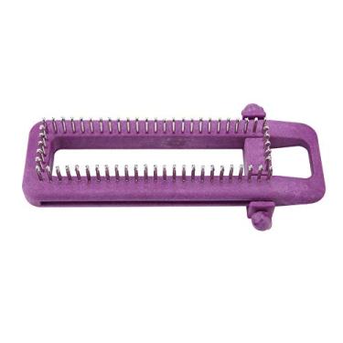 Imagem de Generic Kit Multifuncional de Tear de tricô para Meias Roxas, Leve e Fácil de Usar para Fazer Meias Artesanais, Cachecol, Chapéu, Presente de Natal para a Família, Gancho de Metal de Plástico