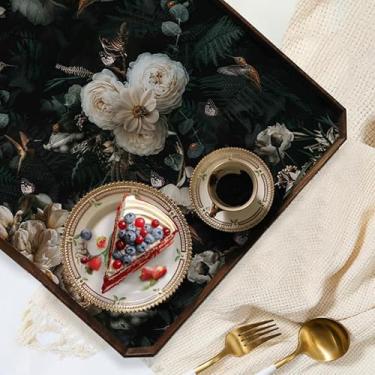 Imagem de Floralplus Forro de prateleira autoadesivo para gavetas de cozinha e forros de armário floral impermeável antiderrapante papel de contato cômoda forros de armário despensa 45 x 199 cm