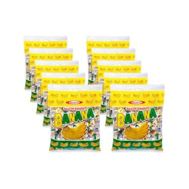 Imagem de Santa Fe Bala Banana, 500g, Kit 10 Pacotes