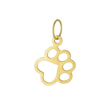 Imagem de Pingente Ouro 18k Pata Patinha Coração Espelhado PG-046 - 750NETOZ