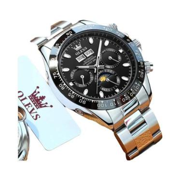 Imagem de Relógio Automático Mecânico Masculino À Prova d'Água Em Aço Inoxidável