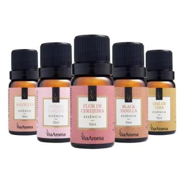 Imagem de Essencias Para Difusor Aromatizador Kit Com 5 - VIA AROMA
