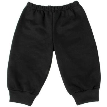 Imagem de Calça De Moletom Preta Para Bebê. Ideal para Escolinha, Creche, Dia a 
