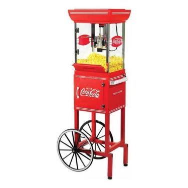 Imagem de Carrinho Pipoca 127v 122x35cm Coca-cola Pipoqueira Eletrica, 110V
