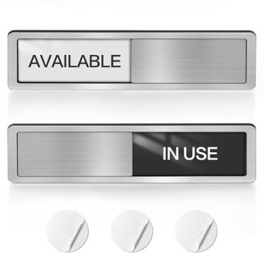 Imagem de EliteSign Placa em uso, placas magnéticas de porta para escritórios, placa vazia ocupada, sinais deslizantes disponíveis para escritório em casa, banheiro, sala de conferências, sala de aula, banheiro