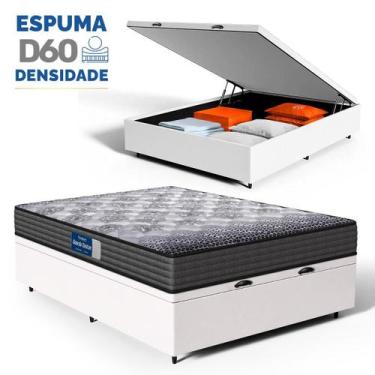Imagem de Cama Box Baú com Colchão de Espuma D60 Double Face Guarda Costas Comfo