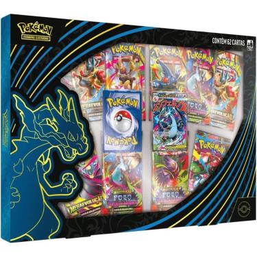 Imagem de Box Pokemon Coleçao Mega Charizard X Ex 61 Cartas Copag TCG