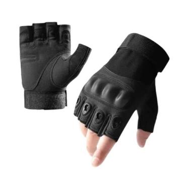 Imagem de Luvas Táticas Para Atividades Ao Ar Livre, Meio Dedo, Resistentes Ao D